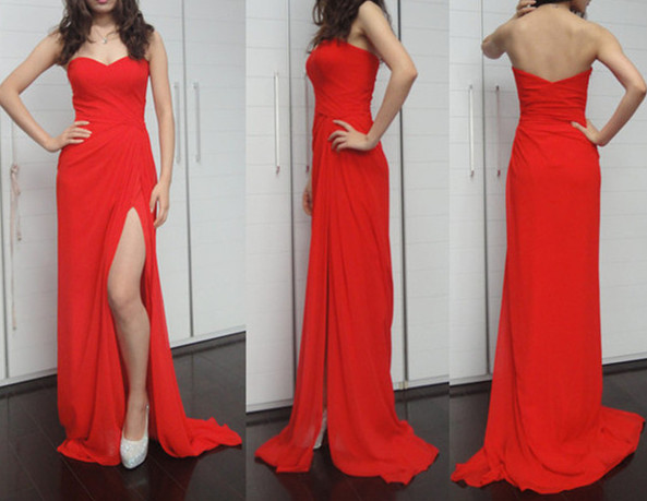 red dress for dinner party
