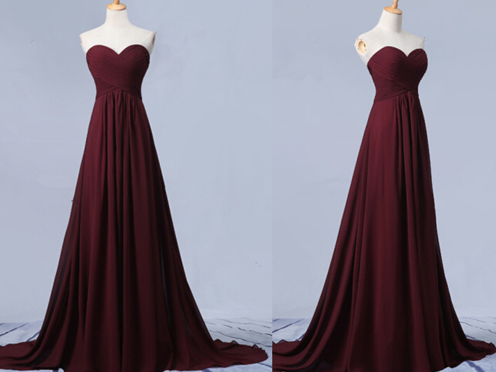 simple maroon dress