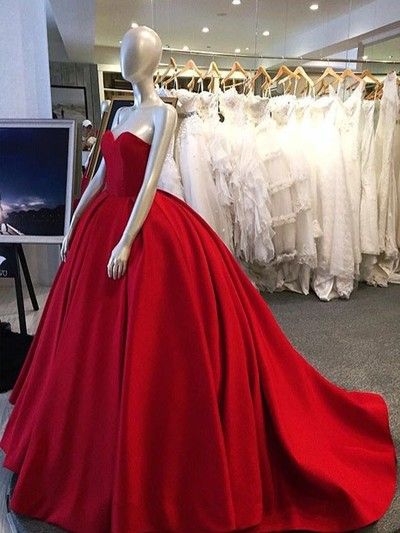 red prom dress princess