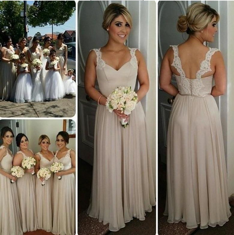 simple long bridesmaid dresses