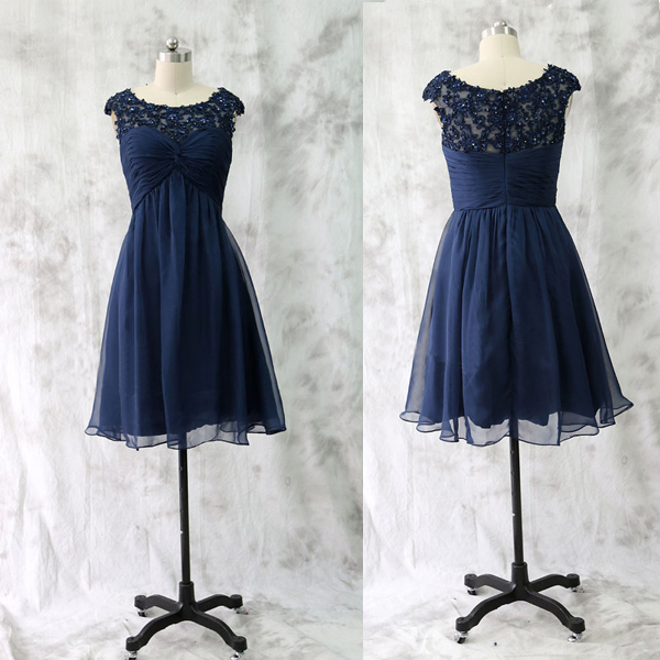 navy blue bridesmaid dresses short