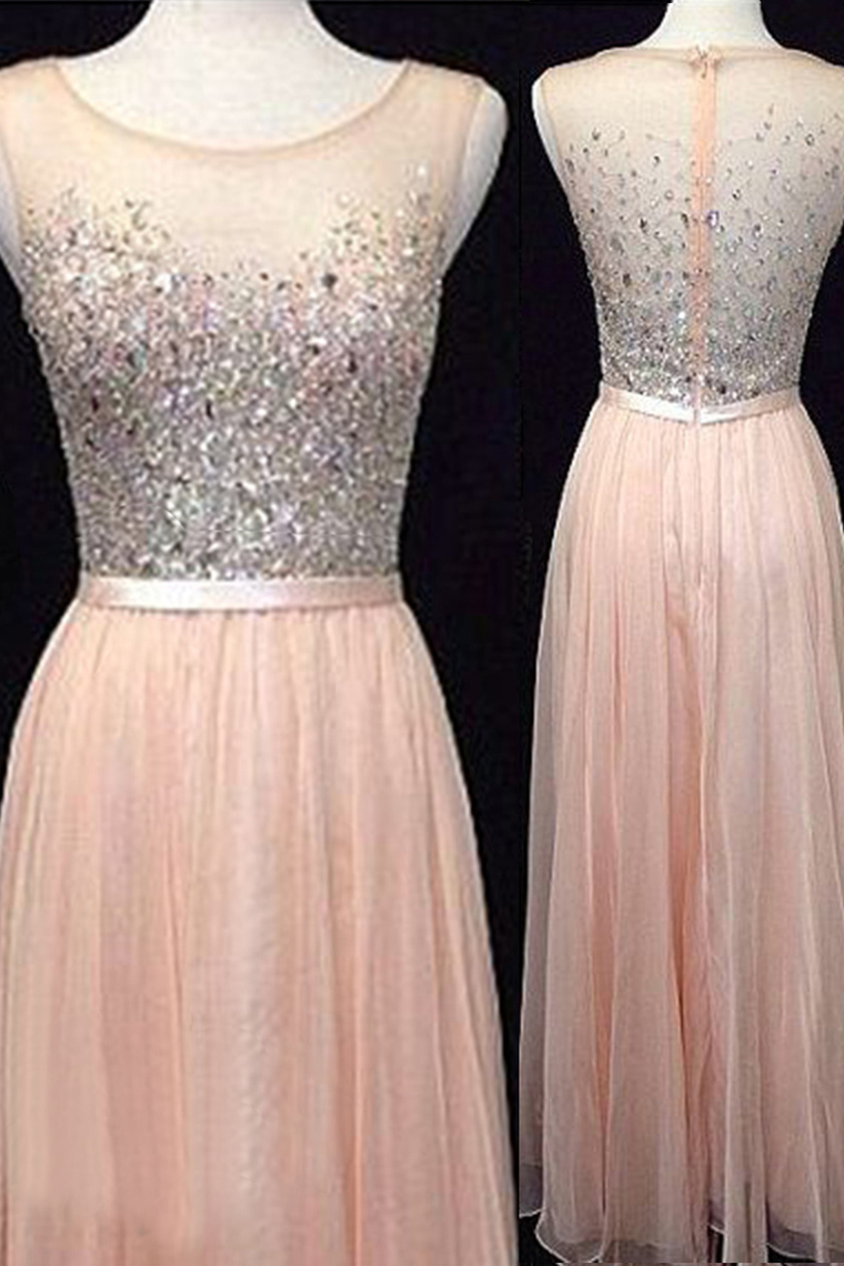 2018 Prom Dresses Backless Evening Gowns Light Blush Pink Formal