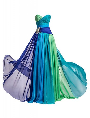 green ombre dress