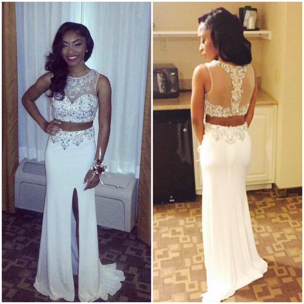 2 piece store bodycon homecoming dress