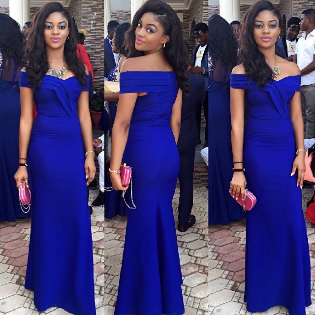 Royal Blue Wedding Guest Dress Sheath Off Shoulder Evening Gowns On